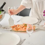 Edzard Salmon szervírozó tál tálaló lapáttal 58cm
