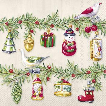 IHR CHRISTMAS GARLAND papírszalvéta csomag 33x33cm