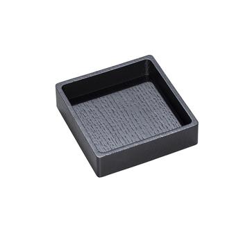 LINDDNA Wood Box Black tárolódoboz poháralátéthez szögletes