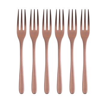 Sambonet Taste PVD Copper Matt süteményes villa szett 6személyes 6részes
