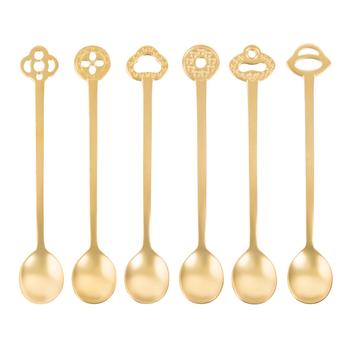 Sambonet Living Gold koktél kanál szett 6személyes 6részes