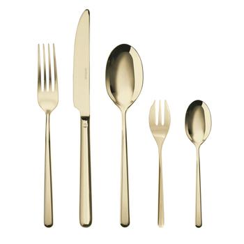 Sambonet Linear PVD Champagne evőeszközkészlet 6személyes 30részes