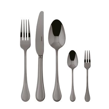 Sambonet Royal PVD Black evőeszközkészlet 12személyes 60részes