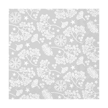 IHR BRIGHT WINTER BRANCHES SILVER papírszalvéta csomag 33x33cm